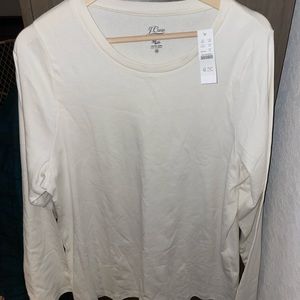 J Crew long sleeve white top 3X NWT